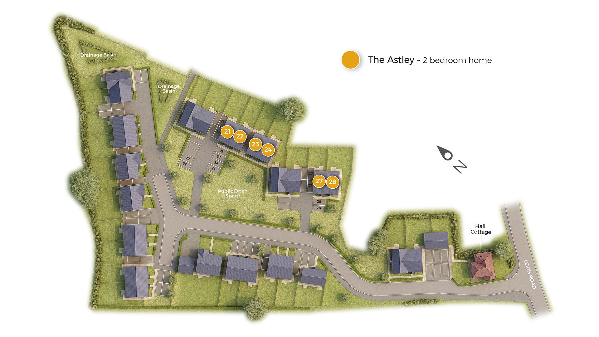 Astley Siteplan New Houses Shropshire