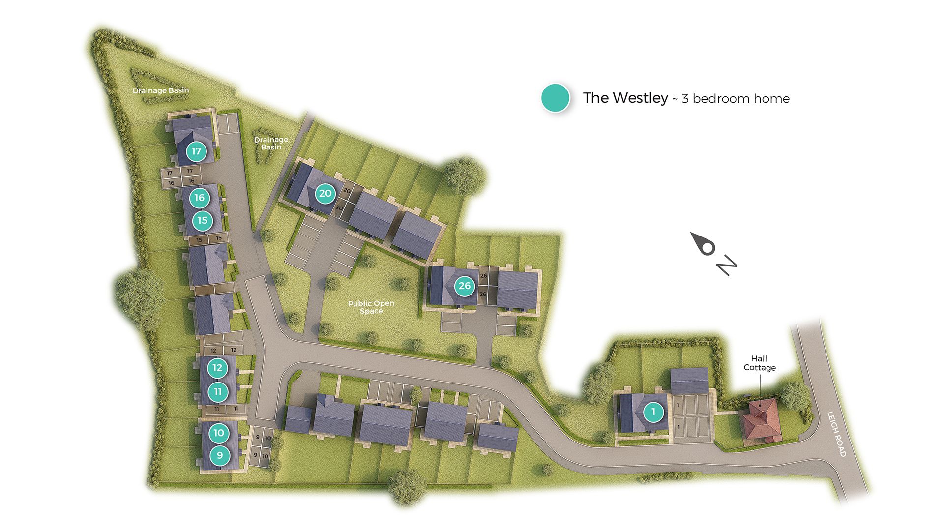 Westley Siteplan New Houses Shropshire