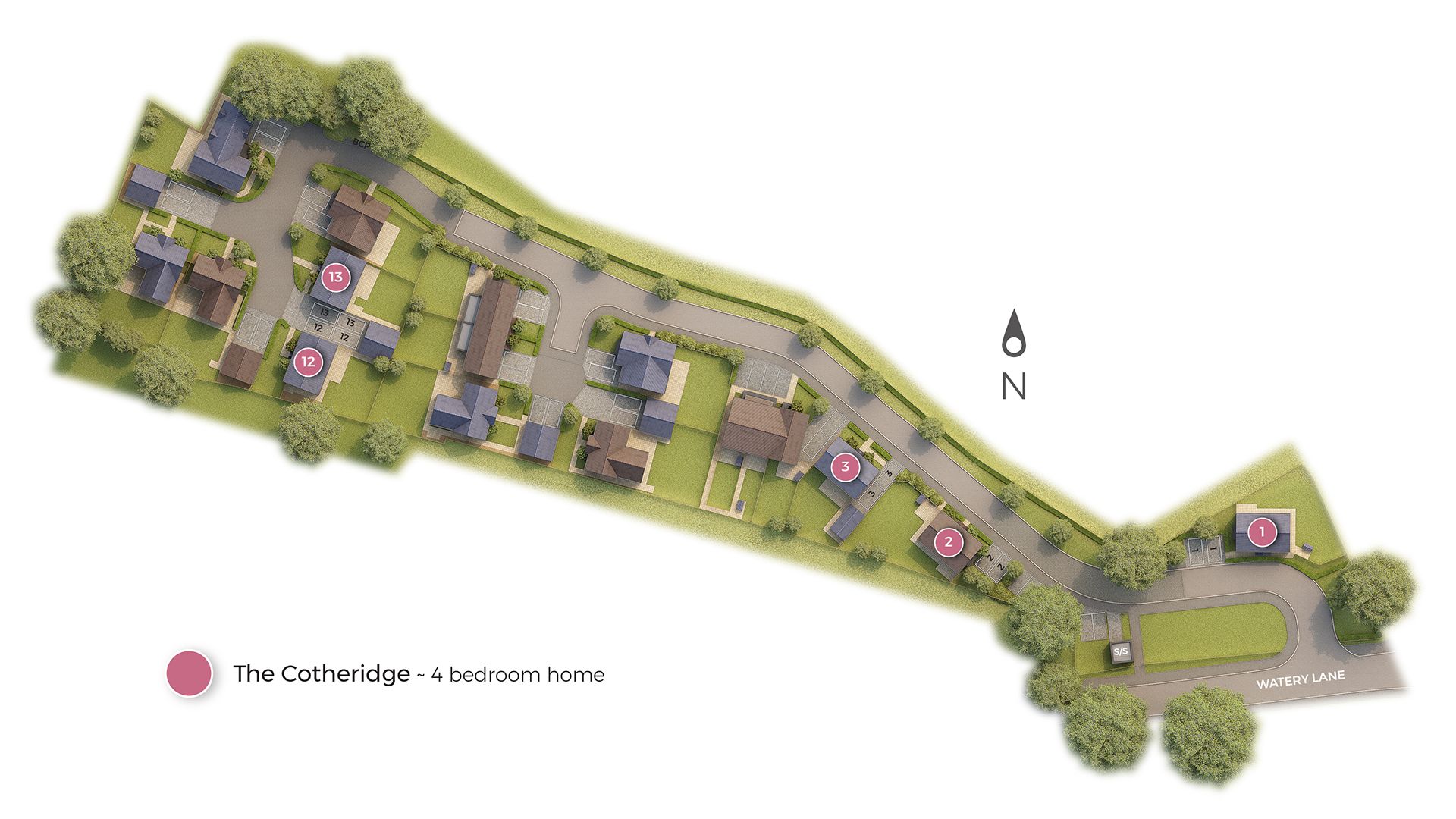 Cotheridge Siteplan New Houses Warwickshire