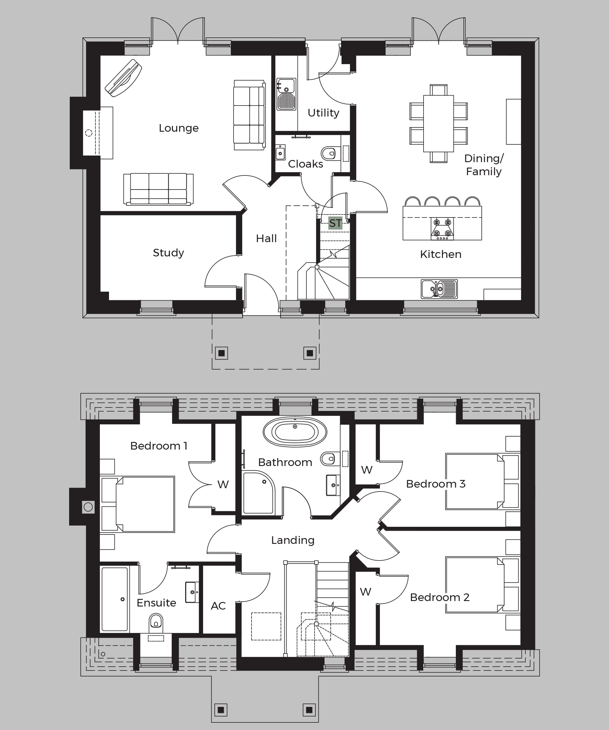 Crossbill Lodge Plan - New houses in Buckinghamshire